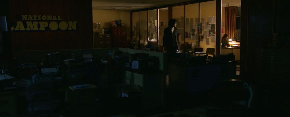A Futile and Stupid Gesture set — production design by Jonah Markowitz